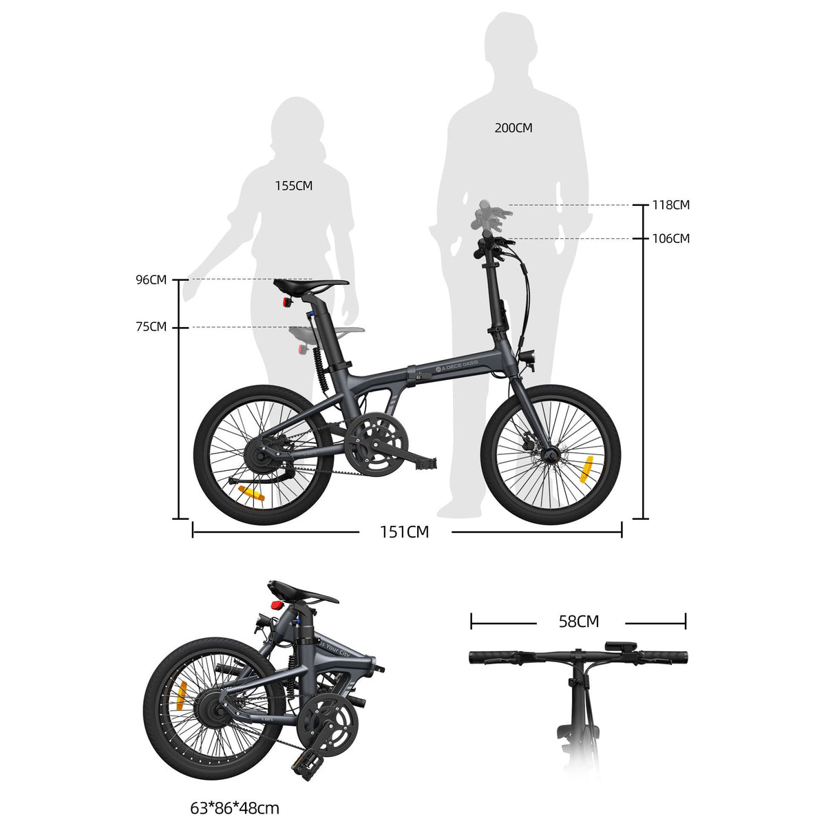 ADO Air 20 Folding Electric Bike 250W
